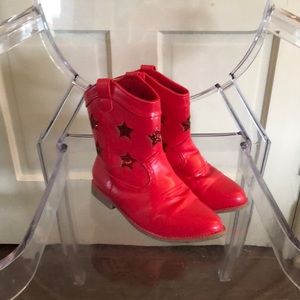 Gymboree cowgirl boots with glitter inset stars
